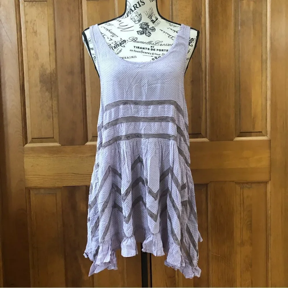 Intimately Free People Voile & Lace Trapeze Slip Dress